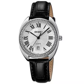 Кожаный ремешок High School Black Silver Watch для женщин Женские часы, Стильные, Часы, Повседневные, Деловые, Простые, Легкие, Женские часы,