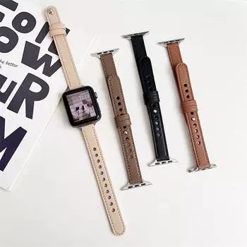 Кожаный ремешок класса люкс для Apple Watch Band 10 9 8 7 46 мм 42 мм 41 мм 45 мм ultra 2 49 мм 44 мм 40 мм 38 42 мм iwatch Series 6 SE 5 4 3 ремешок 49//44/45/42/46S10 чёрный