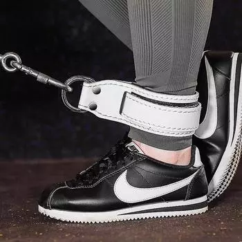 Кожаный ремешок на щиколотке, регулируемые манжеты для крепления к кабельной машине, домашний тренажерный зал, сопротивление ног, тренировки ног, сила, бодибилдинг