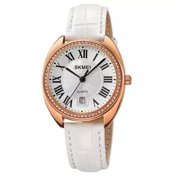 Кожаный ремешок Подарок для старшеклассников Белые часы для женщин Женские часы, Стильные, Часы, Повседневные, Деловые, Простые, Легкие, Женские часы,