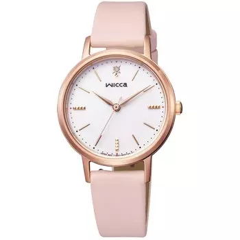 Кожаный ремешок Wicca Solar Tech, розовый [Citizen] KP5-166-14 для женщин
