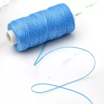 Кожаный ремесленный проект «сделай сам» 150D кожа швейная полиэстер плоская вощеная нить диаметр 0,8 мм 50 метров белый