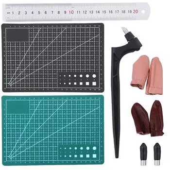 Кожаный резак, пэчворк, инструмент с вращающимся на 360 градусов ножом для резьбы по бумаге, гравировки, ремесленных работ One Size чёрный