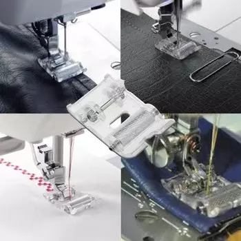 Кожаный ролик, прижимная лапка, бытовая швейная машина, прижимная лапка, многофункциональные аксессуары для швейных машин серебряный