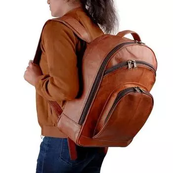 Кожаный рюкзак для камеры, рюкзак для камеры, винтажный рюкзак для камеры через плечо для зеркальной/беззеркальной камеры, сумка для камеры из натуральной кожи 16 x 13 x 4.5 in коричневый