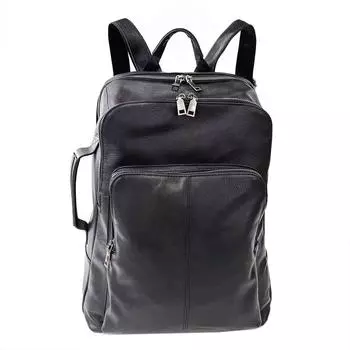 Кожаный рюкзак для мальчиков, черный 14-дюймовый деловой компьютерный рюкзак, дорожный рюкзак из воловьей кожи