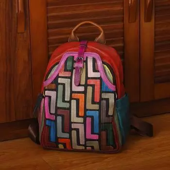 Кожаный рюкзак в стиле ретро, состаривает основной слой