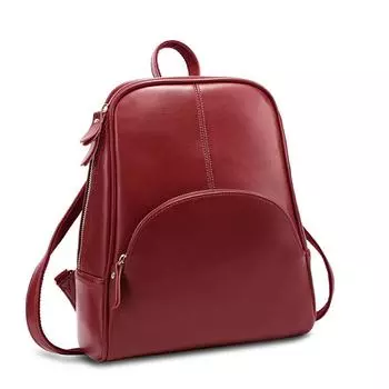 Кожаный рюкзак, женская сумка, модный повседневный рюкзак, женская дорожная универсальная сумка бордовый