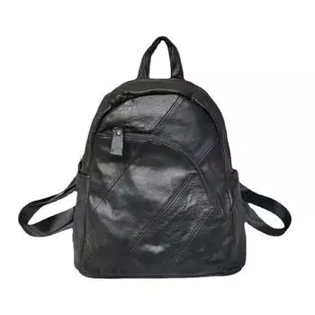 Кожаный рюкзак, женская сумка, первый слой, воловья кожа, большой емкости, дорожная сумка, черная чёрный