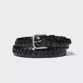 Кожаный широкий сетчатый ремень UNIQLO.