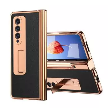 Кожаный складной чехол с матовым покрытием для Samsung Galaxy Z Fold4 5g Fold 4 Fold3 Fold2 Fold 3 2, чехол из закаленного стекла for Samsung Z Fold 2 зелёный