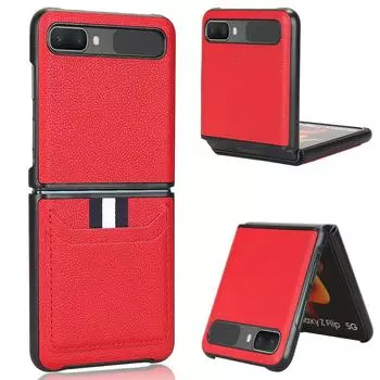 Кожаный складной кожаный чехол с противоскользящим держателем для карт Samsung Z Flip4 для Samsung Galaxy Z Flip 4 5g Flip3 Flip 3, чехол для мобильного телефона for Samsung Z Flip 4 темно серый