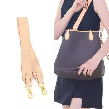 Кожаный сменный широкий плечевой ремень для сумки Vachetta Neverfull [jiesinlov] (Абрикос - ширина 3,8 см и длина 90 см) абрикосовый