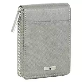 Кожаный вертикальный держатель кредитной дебетовой карты с 9 слотами для мужчин и женщин I Кошелек для денег на молнии I Кошелек для монет I Отсек для внешнего удостоверения личности I Денежное отделение