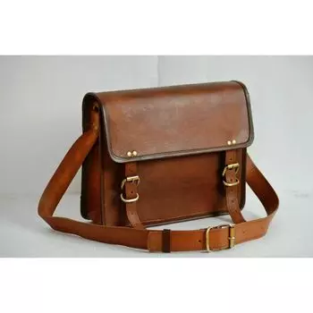 Кожаный винтажный кожаный чехол для ноутбука для MacBook Pro, сумка-мессенджер 10 x 13 in коричневый