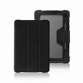 Кожаный защитный чехол с магнитным креплением для планшета Samsung Galaxy Tab S7/S8 Plus 12,4 Tab S7 plus чёрный
