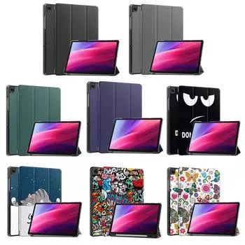 Кожаный защитный чехол Smart Cover с тройной подставкой PU противоударный жесткий чехол-подставка для Samsung Galaxy Tab A9 Plus 2023 Black