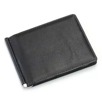 Кожаный зажим для денег из натуральной кожи Tochigi кожаные ножницы для купюр GV007 BK мужские (нео черный)