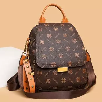 Кожаный женский рюкзак, повседневная сумка через плечо, универсальный дизайн, противоугонная высококачественная текстура, портативный, элегантный