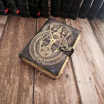 Кожаный журнал, Блокнот, Кожаный дневник, Свадебный подарок, Скетчбук из кожи с мятыми страницами, Дневник сновидений, Дневник для записей, 7 x 5 in