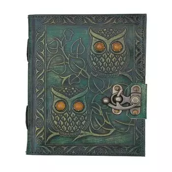 Кожаный журнал-дневник с металлическим замком, винтажный журнал ручной работы, 200 страниц, белый, нелинованный | путевой дневник-журнал