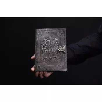 кожаный журнал Древо жизни - блокноты из натуральной кожи для женщин. ( 100 страниц ) 7 x 5 in