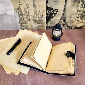 Кожаный журнал «Лунное затмение», кожаный дневник, кожаный блокнот, журнал путешествий, альбом для рисования,
