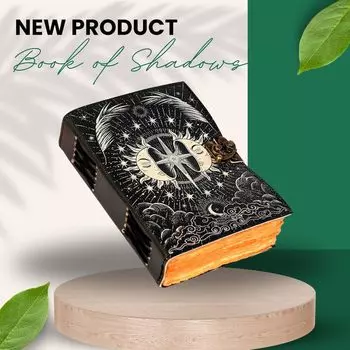 Кожаный журнал ручной работы Дневник Артефакты Солнечная луна Печатный офис и личное использование Художник Unruled Альбом для рисования Дневник для написания дневника с латунным замком C-Lock 7 x 5 in чёрный