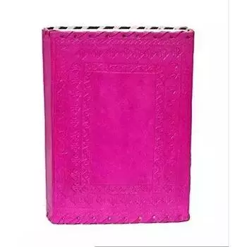 Кожаный журнал ручной работы Винтажный личный красивый журнал ручной работы в кожаном переплете 7 x 5 in розовый