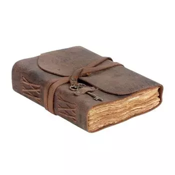 кожаный журнал с ключом винтажный кожаный журнал винтажный кожаный журнал Deckle 7 x 5 in коричневый