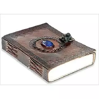 Кожаный журнал с застежкой Блокнот для письма с драгоценными камнями Пустой блокнот коричневый