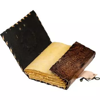 Кожаный журнал с застежкой Журнал с драгоценными камнями Блокнот для письма Пустой блокнот Блокнот ручной работы Чакра Журнал Дневник 7 x 5 in коричневый