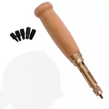 кожевенное ремесло сверление ремней дырокол для ремня винт пробойник для кожи 6 размер головки пробойника 1.5/2/2.5/3/3.5/4 мм тихий удобный инструмент DIY кожаные инструменты