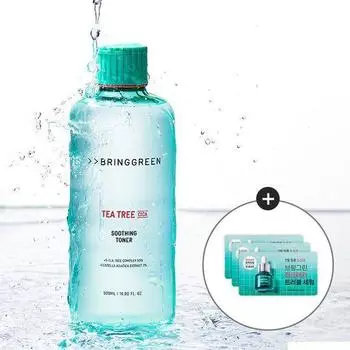 [Кожный скраб] Успокаивающий тоник Bring Green Tea Tree Cica 500 мл, специальный/отдельный товар 500ml+Trouble Serum 3ml