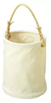 KOZUCHI 6 Canvas 30cm Diameter x 35cm W No. Electrician s Bucket, White, Height, KB-01-30