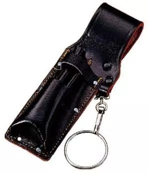 KOZUCHI Black leather hacker insert with head ring CE-22