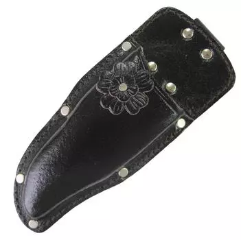 KOZUCHI Flowery Pruning Shears Case with Flowers Large Black LST-13BK