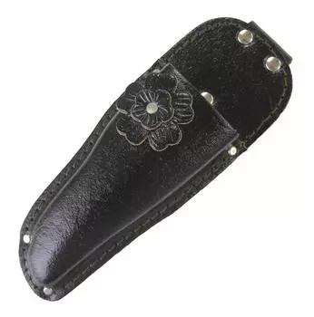 KOZUCHI Flowery Pruning Shears Leather Case with Flowers Black LST-11BK