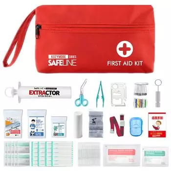 Kozy More Первая помощь Первая помощь 20 Рекомендовано организацией Disaster Prevention Mountain Disaster Prevention For First Aid Красный набор, водонепроницаемый, портативный, комплект,