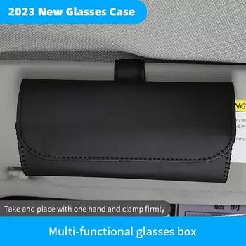 Козырек автомобиля, держатель для солнцезащитных очков, магнитная застежка, держатель для солнцезащитных очков, кожаный ящик для хранения, держатель для очков, салон автомобиля розовый