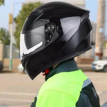 Козырек для мотоцикла, кепка для мотокросса с полным козырьком и сверхпрозрачным козырьком для велоспорта для взрослых L