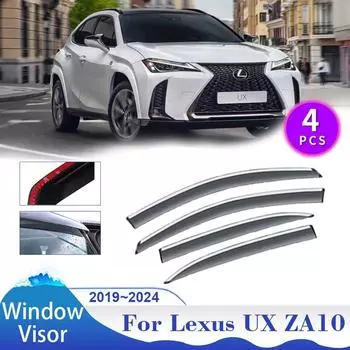 Козырек для окон Lexus UX ZA10 250h 200 F Sport 2019~2024 Боковые стороны автомобиля Солнцезащитные вентиляционные решетки Дымозащитные щитки Чехлы Тент Укрытие Аксессуары прозрачный