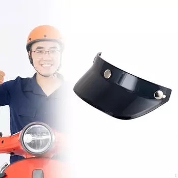 Козырек для полушлема, солнцезащитный козырек с 3 кнопками чёрный