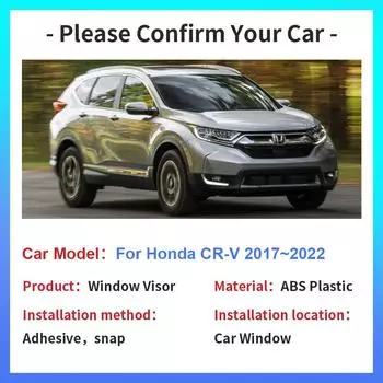 Козырек на окно для Honda CR-V CRV RW RT RY 2017~2024 Солнцезащитный козырек от дождя Боковые окна Дефлектор Дымоход Автомобильные навесы Аксессуары прозрачный