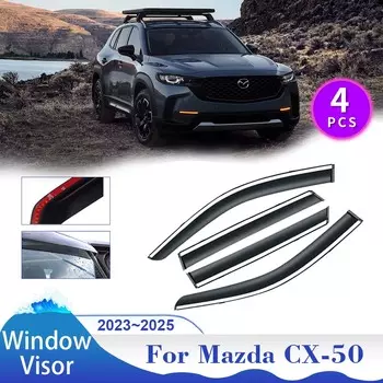 Козырек на окно для Mazda CX-50 CX50 GT VA 2024 2024 2025 Навесы Укрытия Боковые солнцезащитные козырьки для автомобиля Дефлекторы для дымоходов Аксессуары прозрачный