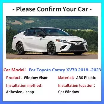 Козырек на окно для Toyota Camry XV70 Daihatsu Altis Sedan 2018~2024 TRD Hybrid Car Боковые окна Дефлектор Дождевик Аксессуары прозрачный