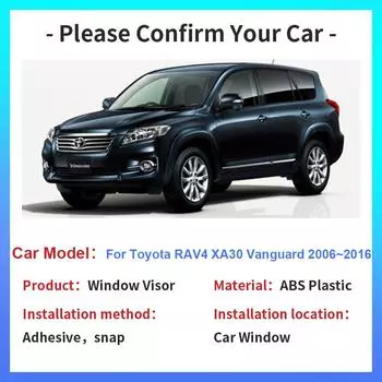 Козырек на окно для Toyota RAV4 XA30 Vanguard LWB 2006~2016, автомобильный солнцезащитный козырек, дефлектор, боковые дефлекторы, дымовая крышка, внешние аксессуары прозрачный