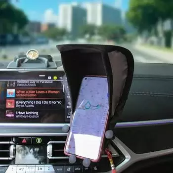 Козырек от солнца для телефона, блокирующий блики, защита от солнца для телефона, солнцезащитный зонт для телефона, солнцезащитный козырек для мотоцикла, салона автомобиля, подставки для телефонов, аксессуары Other чёрный