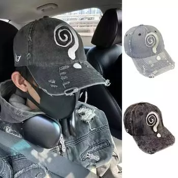 Козырек с вышивкой Casquette Hat Retro Sun Hat Универсальная мужская бейсболка Весна Лето чёрный