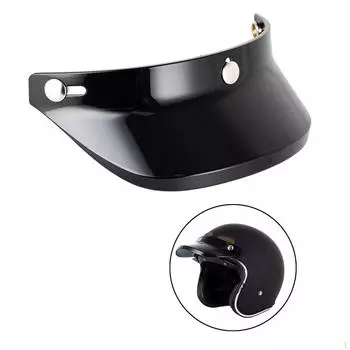 Козырек шлема, защитная шторка, 3 защелкивающихся аксессуара, универсальная сменная деталь для открытого лица на 3/4 чёрный
